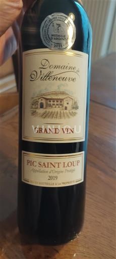 Langvedok Pic-saint-loup Domaine Villeneuve Grand Vin 2019