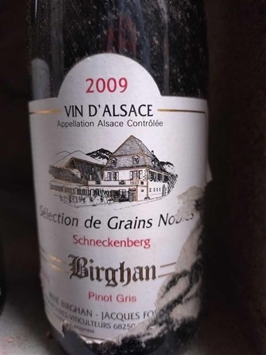 Alsácia Sélection de Grains Nobles Birghan Schneckenberg 2009