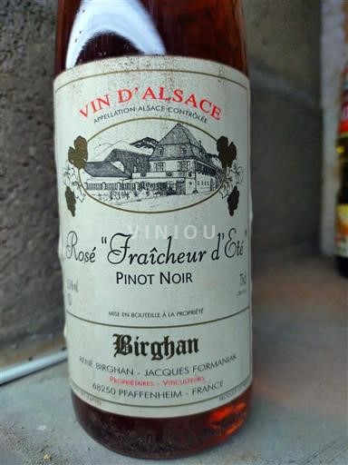 Alsácia Birghan Fraîcheur d'Été Não Sazonado