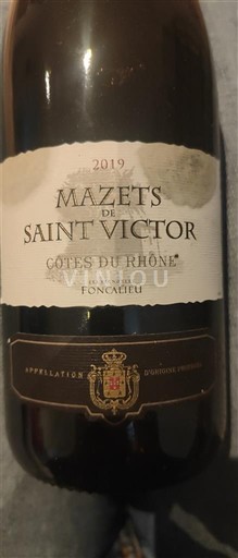 Údolí Rhôny Côtes-du-Rhône Mazets de Saint Victor 2019