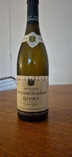 Bourgogne Givry Domaine La Framboisière Champ Lalot 2010