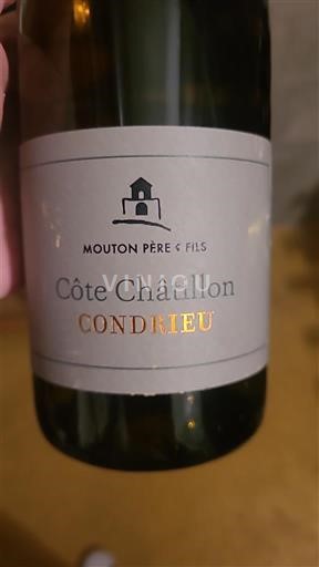 Thung lũng Rhône Condrieu Mouton Père & Fils Côte Châtillon Không niên vụ