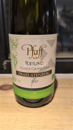 Alsace Không được chỉ định Grand Cru Pfaff Praelatenberg 2017