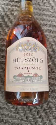 Tokaj Không được chỉ định Hétszolo 5 Puttonyos 2010