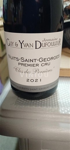 Bourgogne Nuits-saint-georges Premier Cru Domaine Guy & Yvan Dufouleur Clos des Perrières 2021