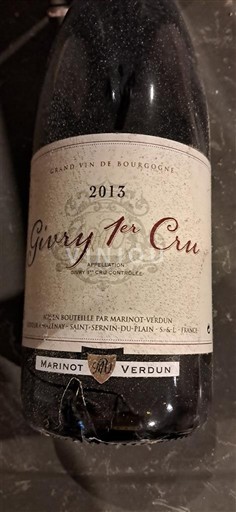 Bourgogne Givry Premier Cru Marinot-Verdun 2013
