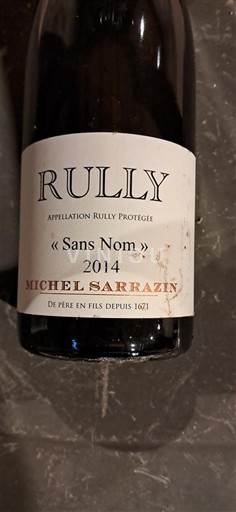 Borgonha Rully Michel Sarrazin Sans Nom 2014
