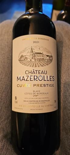 Bordeaux Blaye-Côtes-de-Bordeaux Château Mazerolles Prestige 2021