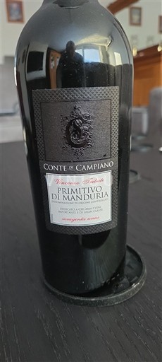 Puglia Primitivo di Manduria Conte di Campiano Vigneti Italiani Không niên vụ