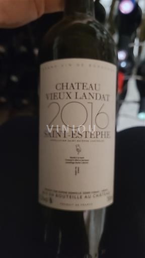 Bordéus Saint-Estèphe Château Vieux Landat 2016