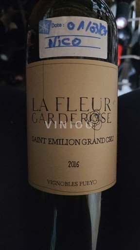 Bordéus Saint-Émilion Grand Cru Vignobles Pueyo La Fleur Garderose 2016