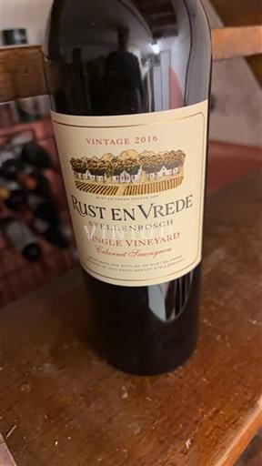 Kustområdet Stellenbosch Rust en Vrede Single Vineyard Cabernet Sauvignon 2016