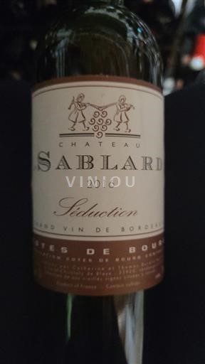 Bordéus Côtes-de-bourg Château Sablard Séduction 2016
