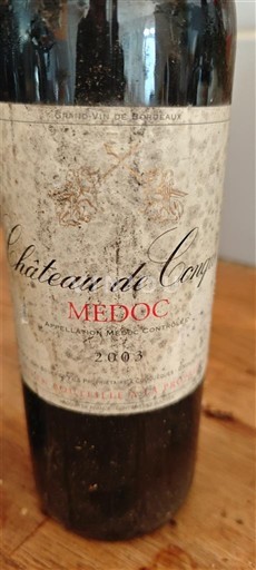 Bordeaux Médoc Château Coucy 2003