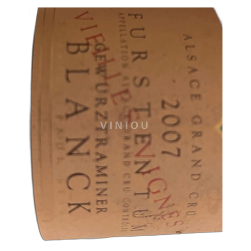 Alsace Gewurztraminer Grand Cru Domaine Paul Blanck Furstentum 2007