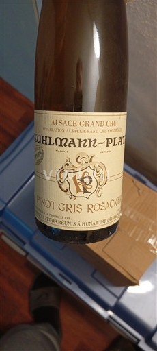Alsace Không được chỉ định Grand Cru Kuhlmann-Platz Pinot Gris Rosacker 2010