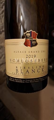 Alsace Không được chỉ định Grand Cru Domaine Paul Blanck Schlossberg Riesling 2019
