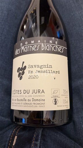 Jura Côtes-du-Jura Domaine S Marnes Blanches Savagnin En Jensillard 2020