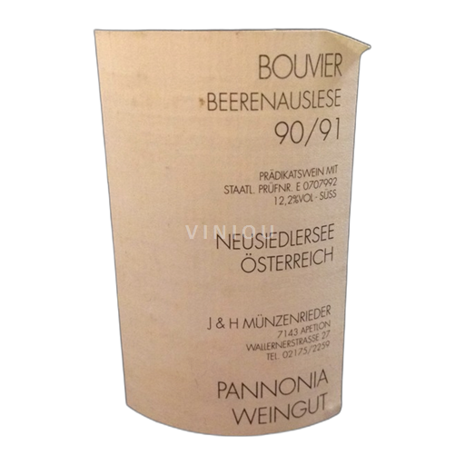 Burgenland Neusiedlersee DAC Weingut Münzenrieder Beerenausleese 90/91 1990
