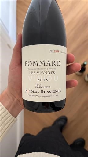 Burgundi Pommard Domaine Nicolas Rossignol Les Vignots 2019