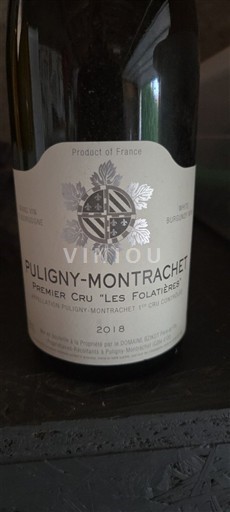Vine Blanc sec Les Folatières Sylvain Bzikot 2018 Frankrig Bourgogne Puligny-Montrachet AOC Premier Cru