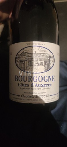 Bourgogne Bourgogne Côtes d'Auxerre Christophe AUGUSTE 2020