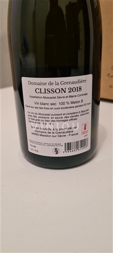 Loirevallei Niet gespecificeerd Domaine La Grenadière Clisson 2018