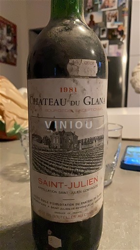 Vinos Rouge sec Château Glana 1981 Francia Burdeos Saint-Julien AOC