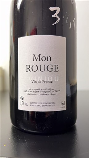 Jura Anne et Jean-François Ganevat Mon Rouge 2022