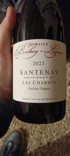 Bourgogne Santenay Domaine Bachey-Legros Les Charmes Vieilles Vignes 2023