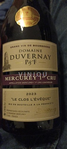 Bourgondië Mercurey Premier Cru Domaine Vernay Le Clos L'Evêque 2023