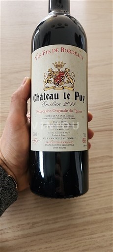 Bordeaux Francs-Côtes-de-Bordeaux Château le Puy Emilien 2011