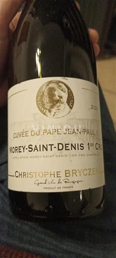 Vine Rouge sec Cuvée du Pape Jean-Paul Christophe Bryczek 2021 Frankrig Bourgogne Morey-saint-denis AOC Premier Cru