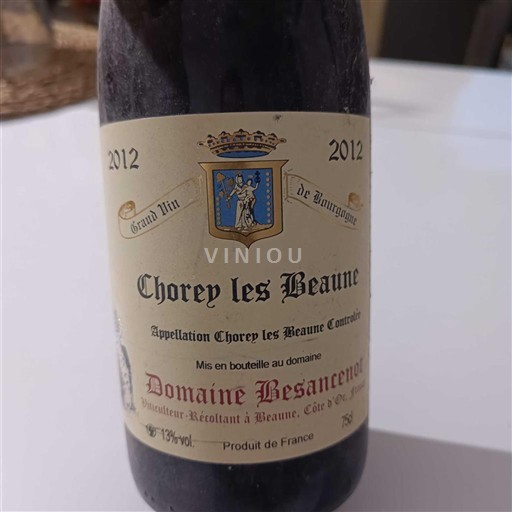 Bourgogne Chorey-lès-beaune Domaine Besancenot 2012