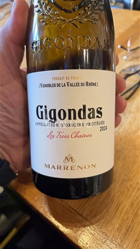 Thung lũng Rhône Gigondas Marrenon Les Trois Chaines 2024