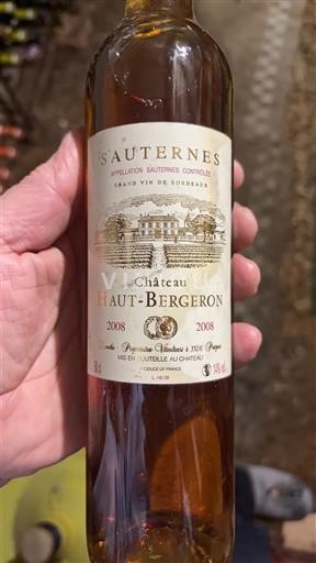Bordeaux Sauternes Château Haut-Bergeron 2008