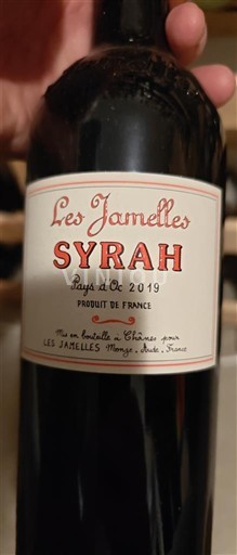 Languedoc e Roussillon Pays d'oc Les Jamelles Syrah 2019
