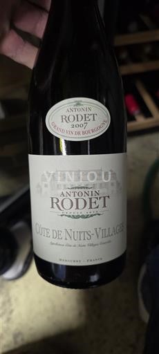 Borgogna Côte de Nuits Villages Antonin Rodet 2007
