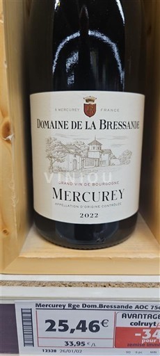 Bourgogne Mercurey Domaine La Bressande 2022