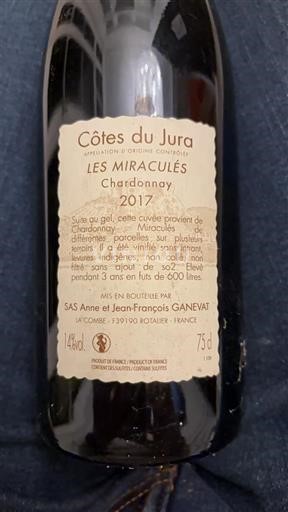 Jura Côtes-du-jura Anne et Jean-François Ganevat Les Miraculés 2017