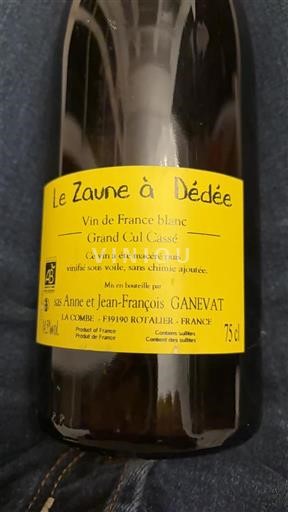 Jura Không được chỉ định Anne et Jean-François Ganevat Le Zaune à Dédée Không niên vụ