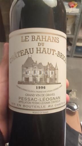 Bordo Pessac-Léonjan Château Haut-Brion Le Bahans du Château Haut-Brion 1996
