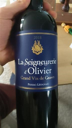 Bordeaux Pessac-Léognan La Seigneurie d'Olivier 2018