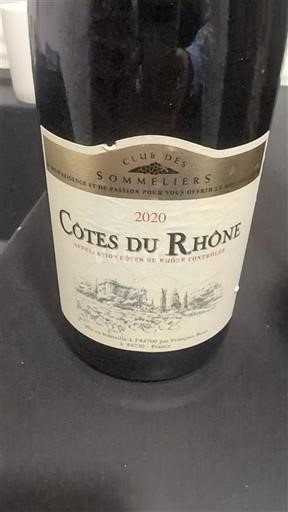 Vallée du Rhône Côtes-du-rhône Club des Sommeliers 2020
