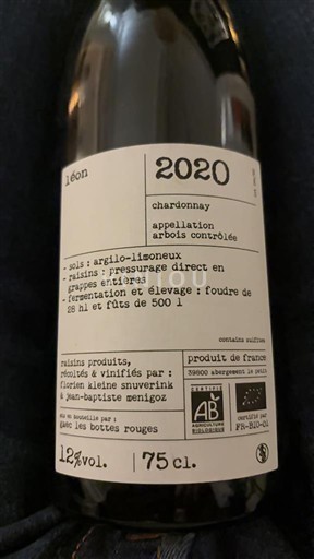 Jura Arbois Les Bottes Rouges Léon 2020