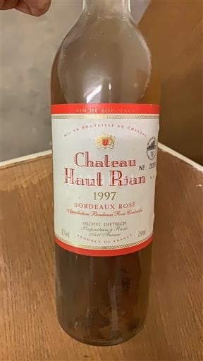 Bordeaux Bordeaux hồng Château Haut Rian 1997