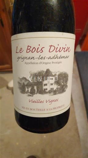 Rhône Valley Grignan-les-Adhémar Le Bois Divin Vieilles Vignes 2016