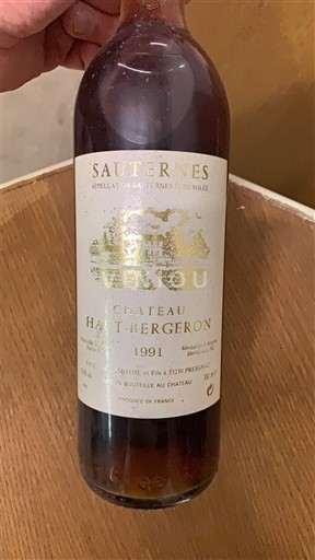 Bordeaux Sauternes Château Haut-Bergeron 1991