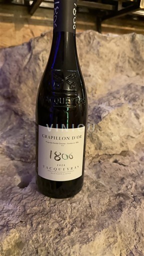 Valle del Rodano Vacqueyras Grapillon d'Or 1806 2020