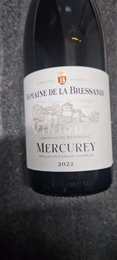 Bourgogne Mercurey Domaine La Bressande 2022
